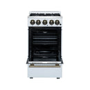 Forno Lamazze 20-Inch Freestanding Gas Range in White with Antique Brass Trim (FFSGS6265-20WHT)