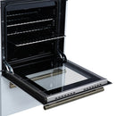 Forno Lamazze 20-Inch Freestanding Gas Range in White with Antique Brass Trim (FFSGS6265-20WHT)