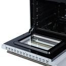 Forno Breno 24-Inch Freestanding Gas Range in White with Antique Brass (FFSGS6290-24WHT)