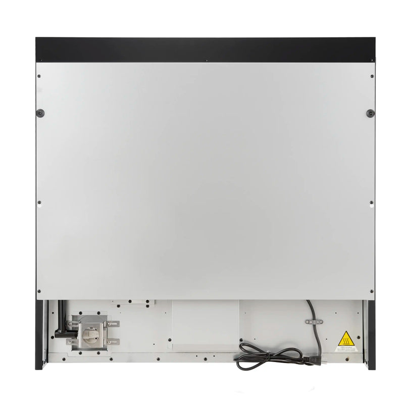 Forno Antico 5-Piece Appliance Package - 36-Inch Dual Fuel Range, 36-Inch Hood, 36-Inch Refrigerator, 24-Inch Dishwasher, & 24-Inch Microwave Drawer in Black with Antique Brass Trim