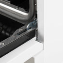 Forno 5-Piece Appliance Package - 36-Inch Antico Gas Range, Wall Mount Range Hood, 60-Inch Refrigerator, Dishwasher, & 24-Inch Microwave Drawer in White with Antique Brass Handle