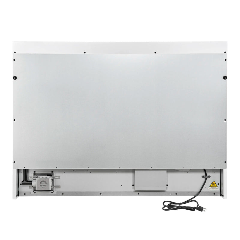 Forno 5-Piece Appliance Package - 48-Inch Antico Dual Fuel Range, Wall Mount Range Hood, 60-Inch Refrigerator, Dishwasher, & 30-Inch Microwave Oven in White with Antique Brass Handle