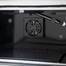 Forno Galiano 5-Piece Appliance Package - 36-Inch Gas Range, 36-Inch Hood, 36-Inch Refrigerator, 24-Inch Dishwasher, & 30-Inch Microwave Drawer in Black with Antique Brass Trim