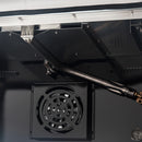 Forno 4-Piece Appliance Package - 36-Inch Gas Range, Wall Mount Range Hood, 60-Inch Built-In Convertible Refrigerator, and Dishwasher in White with Antique Brass Trim