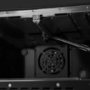 Forno Galiano 5-Piece Appliance Package - 48-Inch Gas Range, 48-Inch Hood, 36-Inch Refrigerator, 24-Inch Dishwasher, & 30-Inch Microwave Oven in Black with Antique Brass Trim