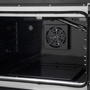 Forno Galiano 30-Inch French Door Gas Range with 5 Burners and 4.32 Cu.Ft. Convection Oven in Black with Antique Brass Trim (FFSGS6444-30BLK)