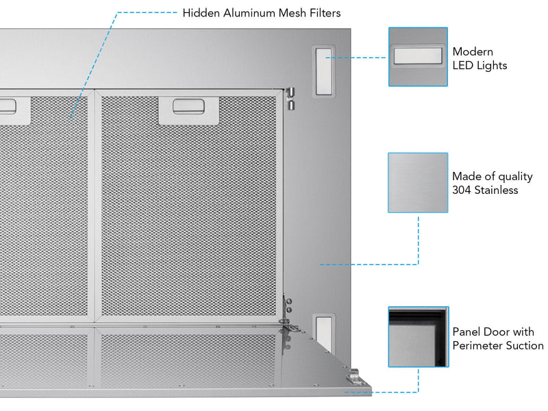 Victory Sunset 38.5-Inch 600 CFM WIRELESS Flush Ceiling Range Hood in Matte White (Sunset-B-WH)