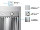 Victory Venice 48-Inch 1200 CFM Under Cabinet Range Hood in Stainless Steel (Venice-48)