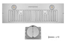 Hauslane 36-Inch Recessed Insert Range Hood in Stainless Steel (IN-R110SS-36)