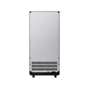 Forno Cristallo 15-Inch 66 lb/Day Freestanding/Undercounter Nugget Ice Maker in Black with Antique Brass Handle (FIMBI7307-15BLK)
