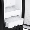Forno Cristallo 15-Inch 66 lb/Day Freestanding/Undercounter Nugget Ice Maker in Black with Antique Brass Handle (FIMBI7307-15BLK)
