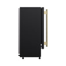 Forno Cristallo 15-Inch 66 lb/Day Freestanding/Undercounter Nugget Ice Maker in Black with Antique Brass Handle (FIMBI7307-15BLK)