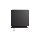 Forno Cristallo 15-Inch 66 lb/Day Freestanding/Undercounter Nugget Ice Maker in Black with Antique Brass Handle (FIMBI7307-15BLK)