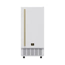 Forno Cristallo 15-Inch 66 lb/Day Freestanding/Undercounter Nugget Ice Maker in White with Antique Brass Handle (FIMBI7307-15WHT)