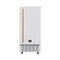 Forno Cristallo 15-Inch 66 lb/Day Freestanding/Undercounter Nugget Ice Maker in White with Antique Brass Handle (FIMBI7307-15WHT)