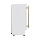 Forno Cristallo 15-Inch 66 lb/Day Freestanding/Undercounter Nugget Ice Maker in White with Antique Brass Handle (FIMBI7307-15WHT)