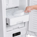 Forno Cristallo 15-Inch 66 lb/Day Freestanding/Undercounter Nugget Ice Maker in White with Antique Brass Handle (FIMBI7307-15WHT)