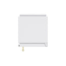 Forno Cristallo 15-Inch 66 lb/Day Freestanding/Undercounter Nugget Ice Maker in White with Antique Brass Handle (FIMBI7307-15WHT)