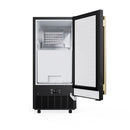 Forno Cristallo 15-Inch 79 lb/Day Freestanding/Undercounter Cubed Ice Maker in Black with Antique Brass Handle (FIMBI7313-15BLK)