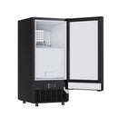 Forno Cristallo 15-Inch 79 lb/Day Freestanding/Undercounter Cubed Ice Maker in Black with Antique Brass Handle (FIMBI7313-15BLK)