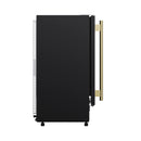 Forno Cristallo 15-Inch 79 lb/Day Freestanding/Undercounter Cubed Ice Maker in Black with Antique Brass Handle (FIMBI7313-15BLK)