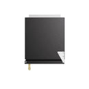 Forno Cristallo 15-Inch 79 lb/Day Freestanding/Undercounter Cubed Ice Maker in Black with Antique Brass Handle (FIMBI7313-15BLK)