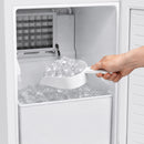 Forno Cristallo 15-Inch 79 lb/Day Freestanding/Undercounter Cubed Ice Maker in White with Antique Brass Handle (FIMBI7313-15WHT)