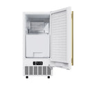 Forno Cristallo 15-Inch 79 lb/Day Freestanding/Undercounter Cubed Ice Maker in White with Antique Brass Handle (FIMBI7313-15WHT)