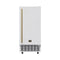 Forno Cristallo 15-Inch 79 lb/Day Freestanding/Undercounter Cubed Ice Maker in White with Antique Brass Handle (FIMBI7313-15WHT)