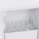 Forno Cristallo 15-Inch 79 lb/Day Freestanding/Undercounter Cubed Ice Maker in White with Antique Brass Handle (FIMBI7313-15WHT)