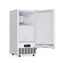Forno Cristallo 15-Inch 79 lb/Day Freestanding/Undercounter Cubed Ice Maker in White with Antique Brass Handle (FIMBI7313-15WHT)