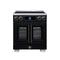FORNO Maximus 30-Inch Induction Range with 4.32 Cu. Ft. Convection Oven, French Door, 4 Cooking Zones,  Air Sous Vide, Air Fry Basket in Black with Antique Brass Trim (FFSIN0932-30BLK)