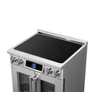 FORNO Maximus 30-Inch Induction Range with 4.32 Cu. Ft. Convection Oven, French Door, 4 Cooking Zones,  Air Sous Vide, Air Fry Basket in Stainless Steel (FFSIN0932-30)