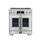 FORNO Maximus 30-Inch Induction Range with 4.32 Cu. Ft. Convection Oven, French Door, 4 Cooking Zones,  Air Sous Vide, Air Fry Basket in Stainless Steel (FFSIN0932-30)