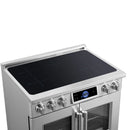 FORNO Maximus 36-Inch Induction Range with 5.36 Cu. Ft. Convection Oven, French Door, 5 Cooking Zones,  Air Sous Vide, Air Fry Basket in Stainless Steel (FFSIN0932-36)