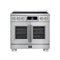 FORNO Maximus 36-Inch Induction Range with 5.36 Cu. Ft. Convection Oven, French Door, 5 Cooking Zones,  Air Sous Vide, Air Fry Basket in Stainless Steel (FFSIN0932-36)
