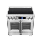 FORNO Maximus 36-Inch Induction Range with 5.36 Cu. Ft. Convection Oven, French Door, 5 Cooking Zones,  Air Sous Vide, Air Fry Basket in Stainless Steel (FFSIN0932-36)