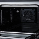FORNO Torino 30-Inch Induction Range with 4.32 Cu. Ft. True Convection Oven, 8800W Cooktop,  Air Fry, Air Sous Vide, Smudge Resistant in Black with Antique Brass Trim (FFSIN0936-30BLK)