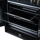 FORNO Torino 30-Inch 4.32 Cu. Ft. French Door Induction Range with True Convection, Air Fry and Sous Vide in Black 240V (FFSIN0950-30BLK)