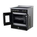FORNO Torino 30-Inch 4.32 Cu. Ft. French Door Induction Range with True Convection, Air Fry and Sous Vide in Black 240V (FFSIN0950-30BLK)