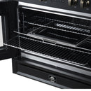 FORNO Torino 36-Inch 5.36 Cu. Ft. French Door Induction Range with True Convection, Air Fry and Sous Vide in Black 240V (FFSIN0950-36BLK)