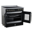 FORNO Torino 36-Inch 5.36 Cu. Ft. French Door Induction Range with True Convection, Air Fry and Sous Vide in Black 240V (FFSIN0950-36BLK)
