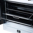 FORNO Torino 36-Inch 5.36 Cu. Ft. French Door Induction Range with True Convection, Air Fry and Sous Vide in White 240V (FFSIN0950-36WHT)