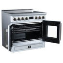 FORNO Torino 36-Inch 5.36 Cu. Ft. French Door Induction Range with True Convection, Air Fry and Sous Vide in White 240V (FFSIN0950-36WHT)