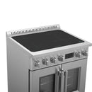 Forno Torino 30-Inch French Door Induction Range with True Convection and Air Fry in Stainless Steel (FFSIN0950-30)