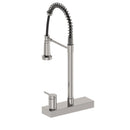 FORNO ACQUA 4 Function Pull-Down Waterfall Kitchen Faucet in Brushed Nickel