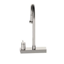 FORNO ACQUA 4 Function Waterfall Pull-Down Kitchen Faucet in Brushed Nickel