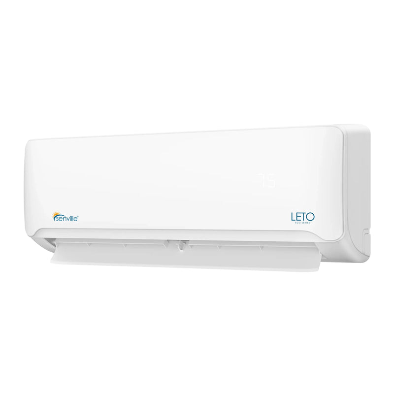 Senville LETO Series 12K BTU Mini Split with 21.3 SEER2, 230 Ductless Air Conditoner and Heat Pump Condenser with Wall Mount Air Handler (SENL-12CD/220)