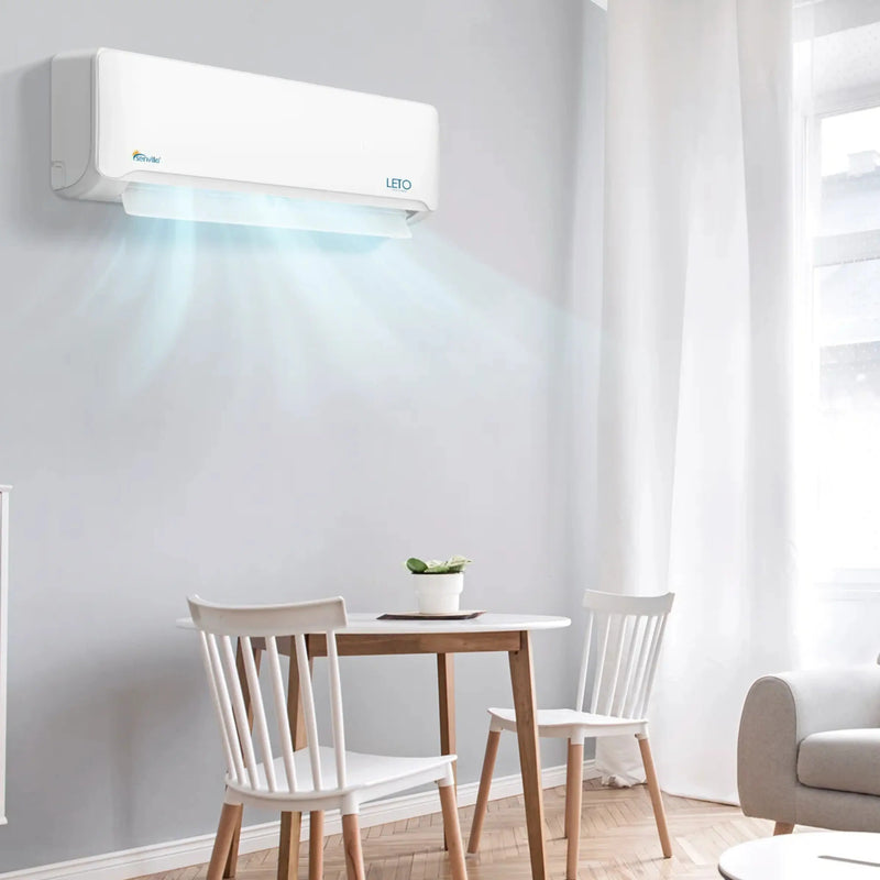 Senville LETO Series 12K BTU Mini Split with 21.3 SEER2, 230 Ductless Air Conditoner and Heat Pump Condenser with Wall Mount Air Handler (SENL-12CD/220)