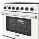 Thor Kitchen 36-Inch 6.0 Cu. Ft. Natural Gas Range with 6 Burners in White (LRG3601UW)